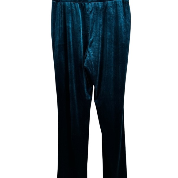 Rachel Roy Velvet Pull On Dark Green Teal Turquoise Pants Size M NWT - Picture 7 of 17
